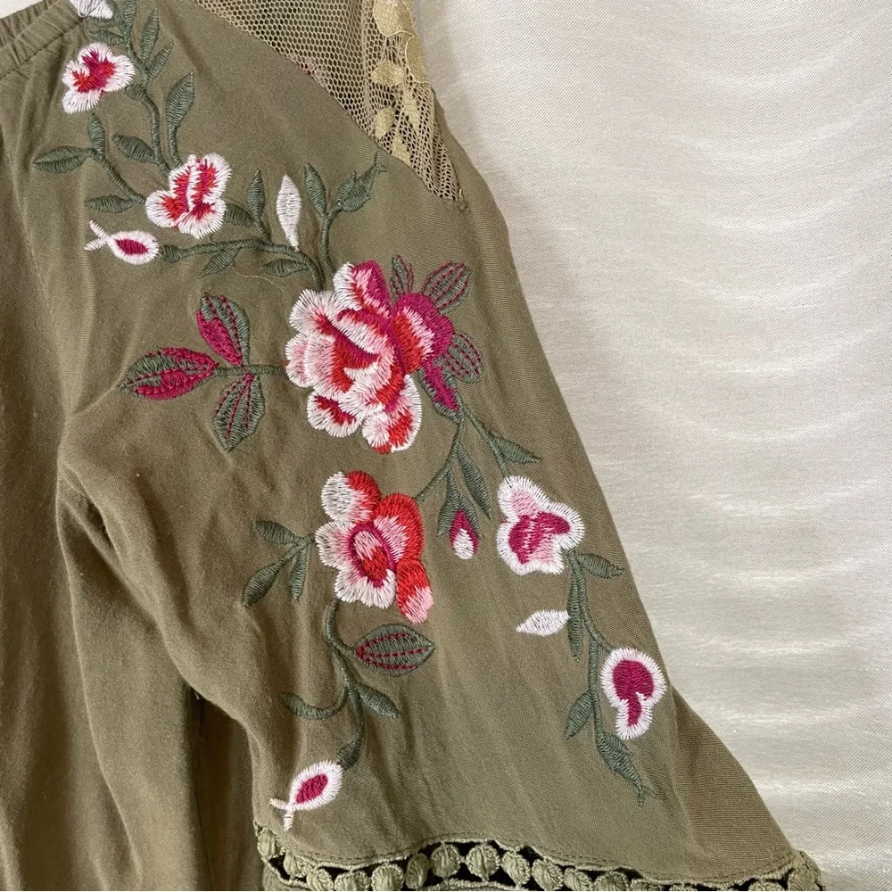 Altar’d State Embroidered Rayon Crop Top - Picture 7 of 12